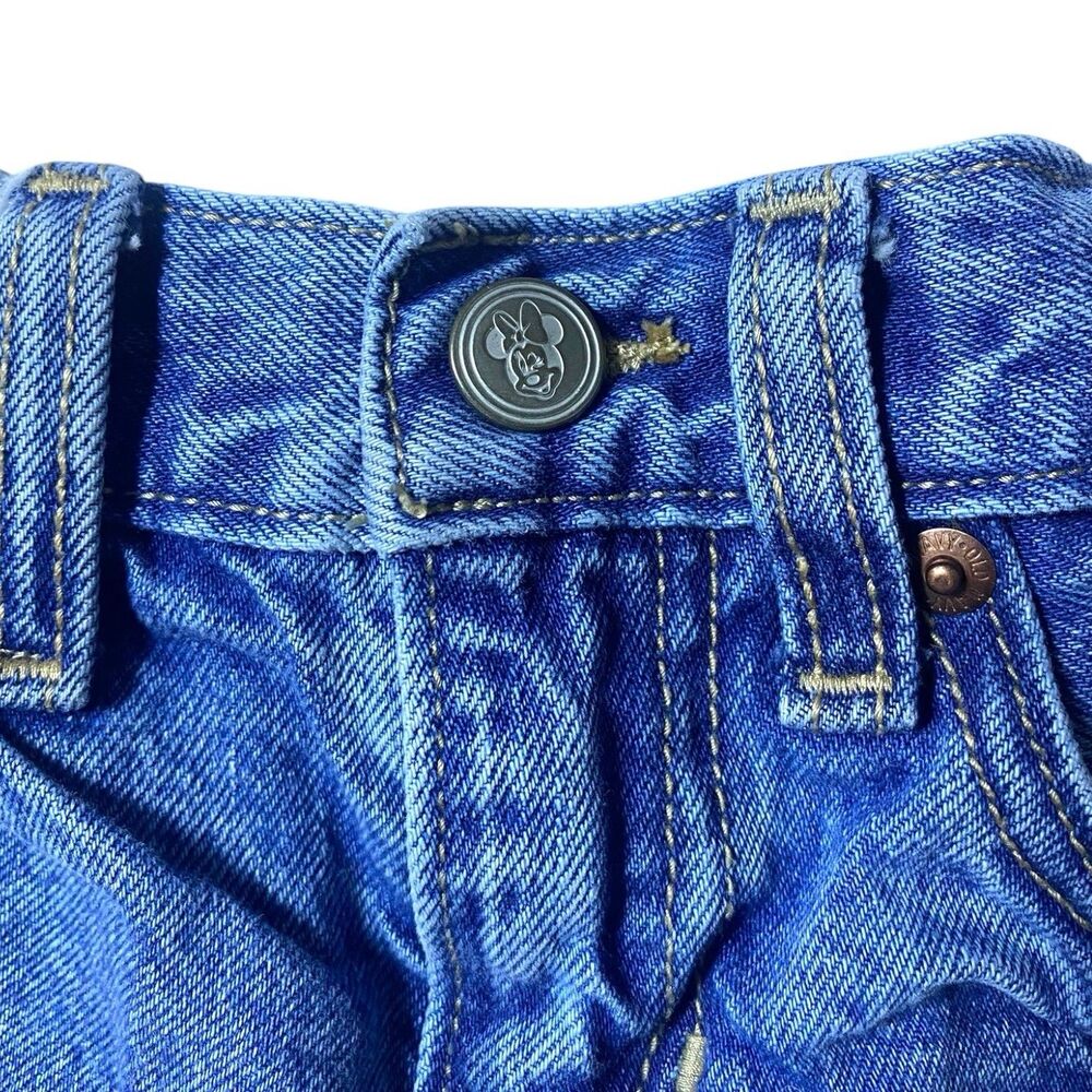 Y2K Minnie Mouse Embroidered Denim Shorts Girls Size 6 Old Navy Summer Blue - Picture 5 of 10